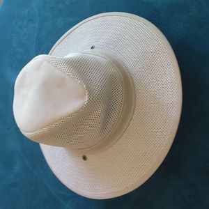 Vintage Henschel Hat Co. Tan Cotton Aussie Breezer Mesh Summer Hat (Medium)